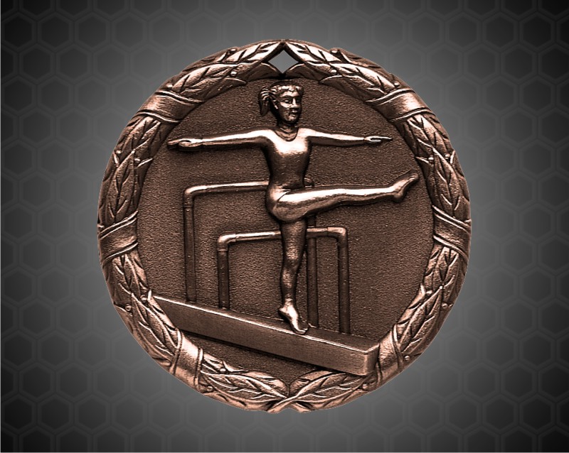 2 inch Bronze Gymnastics XR Medal