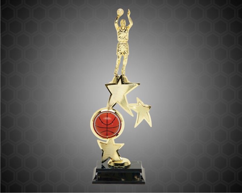13" Male Basketball Spin Star Trophy