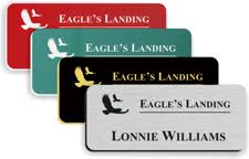 Smooth Plastic Name Tags with Magnet or Other Fastener