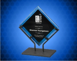 Blue Galaxy Acrylic Plaques With Iron Stand