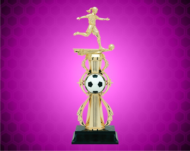 13" Female Soccer Color Sport Trophy
