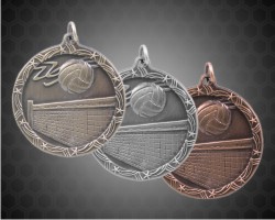 2 1/2 Inch Volleyball Shooting Star Medals