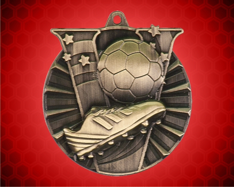 2 Inch Gold Soccer Victory Medal