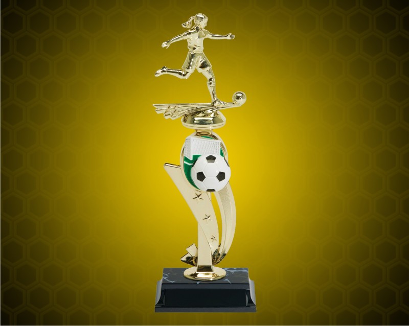 13" Female Soccer Color Scene Trophy