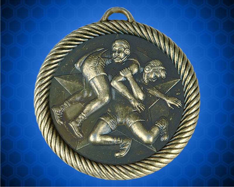 2 inch Gold Wrestling Value Medal