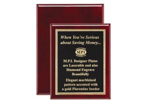 RW420 - 12 x 15" Rosewood Piano Finish, Salesperson of the Year Plaque