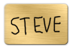 Brushed Gold Dry Erase Name Tag