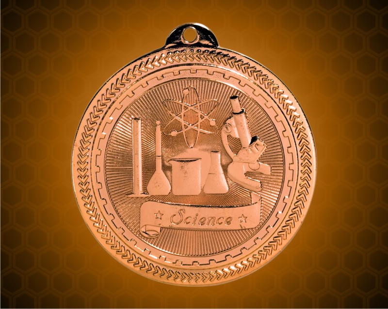 2 inch Bronze Science Laserable BriteLazer Medal