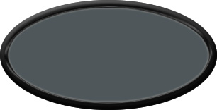 Blank Oval Plastic Black Nametag with Smoke Grey