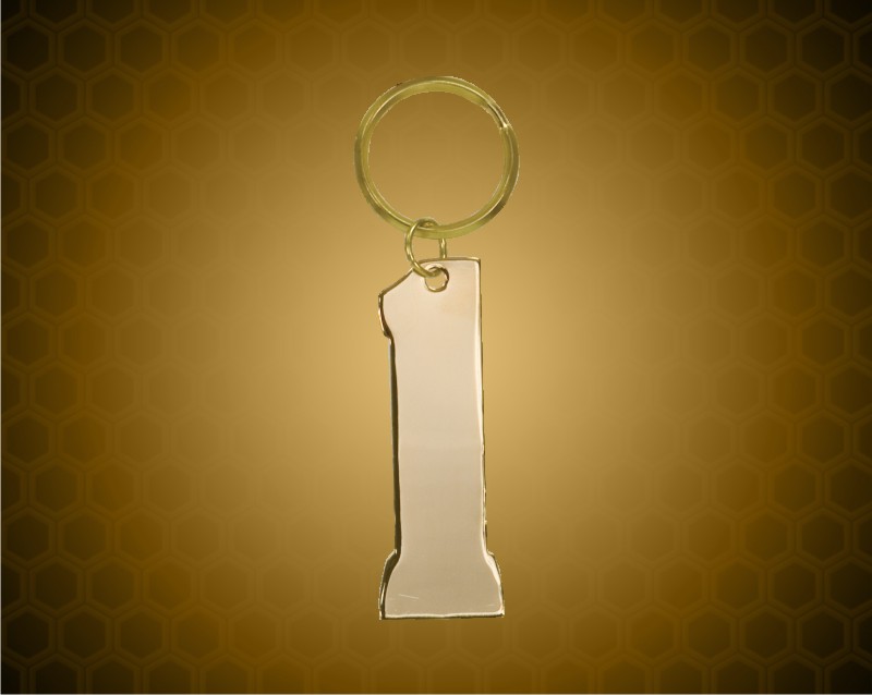 3/4 X 2 3/4 Gold # 1 Brass Key Ring