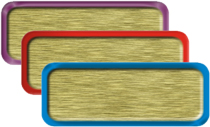 Brushed Gold Name Tag with Border