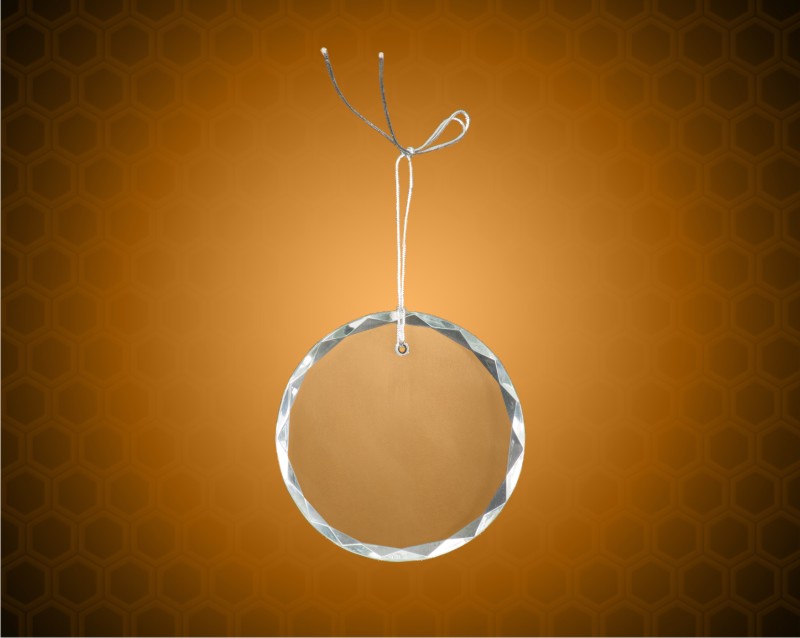 3 inch Crystal Round Facet Ornament