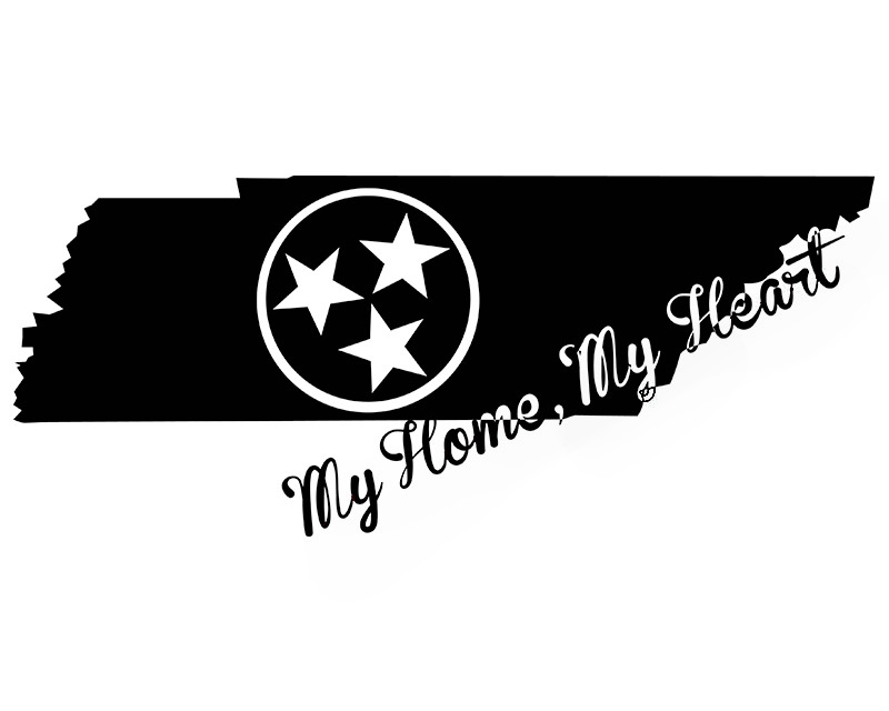 Tennessee My Heart Tumbler Design