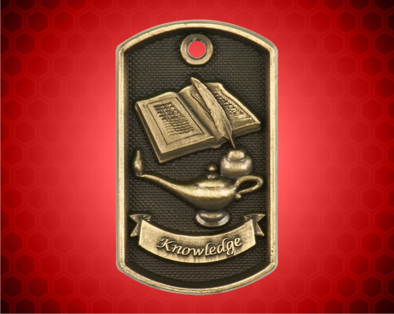 2 inch 3D Lamp of Knowledge Dog Tag