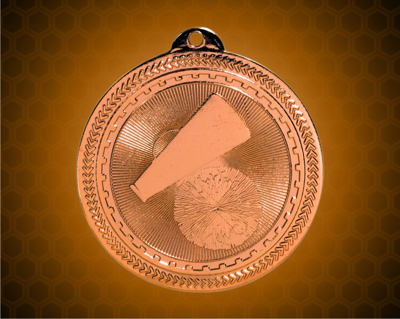 2 inch Bronze Cheer Laserable BriteLazer Medal