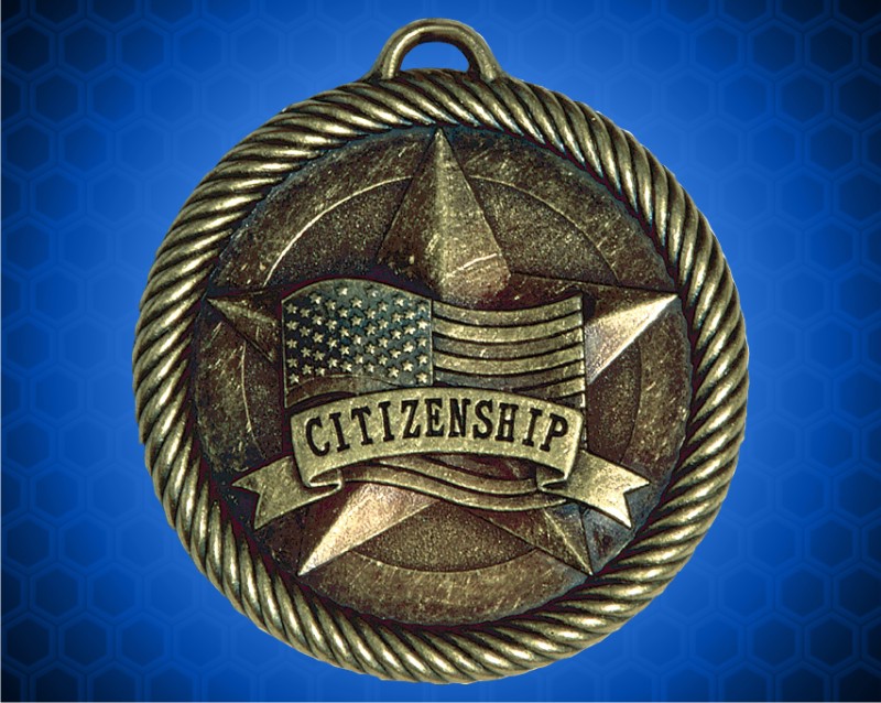 2 inch Gold Citizenship Value Medal