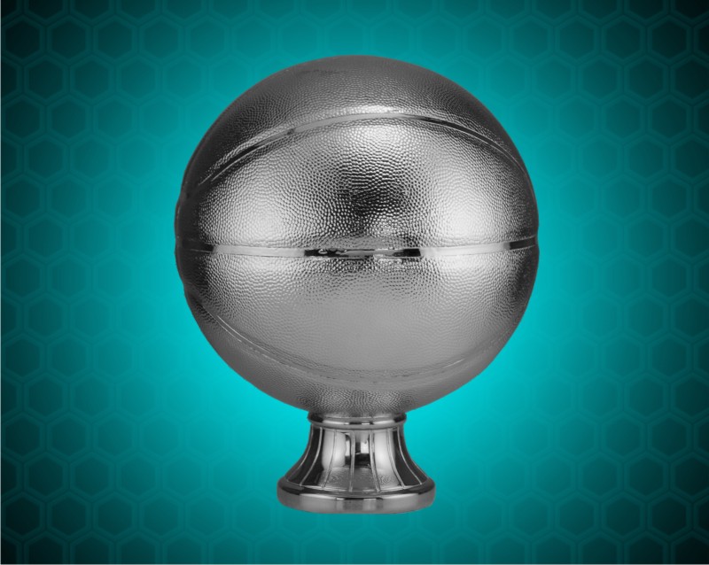 11 1/2 inch Silver Metallized Basketball Resin