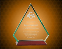 Jade Beveled Diamond Glass Award