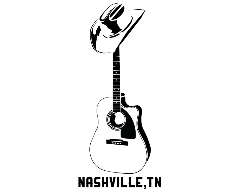 Nashville Guitar Tumbler Design