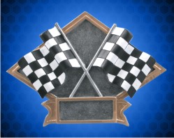 Racing Crossed Flags Diamond Resin