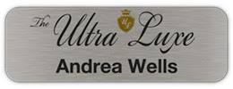 Metal Name Tag: Brushed Silver