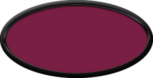 Blank Oval Plastic Black Nametag with Claret