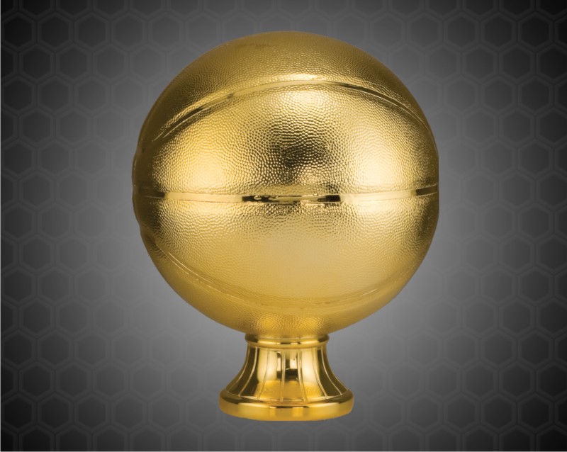 11 1/2 inch Gold Metallized Basketball Resin