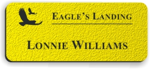 Textured Plastic Nametag: Acid Yellow with Black - 822-774