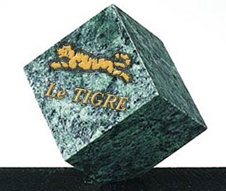 Green Marble Diamond Cube Paperweight