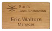 Alder Wooden Name Tag - LSTX33