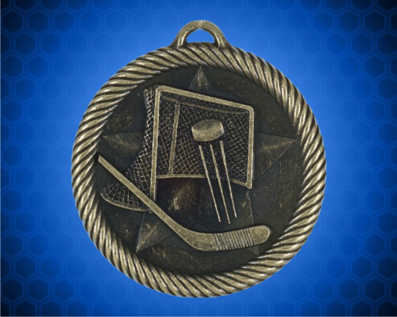 2 inch Gold Hockey Value Medal