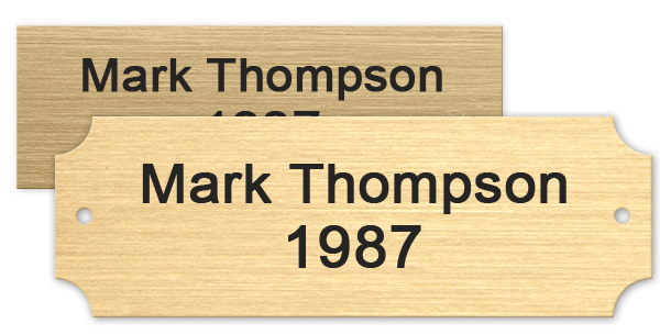 Engraved Brass Plaque Plate