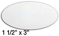 Blank Digitally Printed Plastic Oval Name Tag