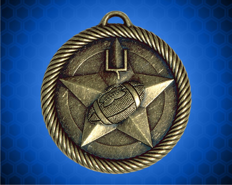 2 inch Gold Football Value Medal