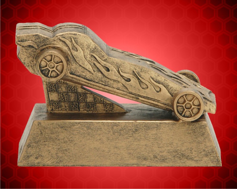 6" Gold Pinewood Derby Resin