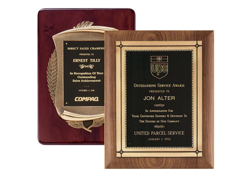 Plaques With Antique Bronze Finish 