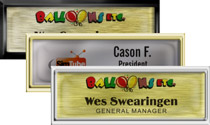 Squared Framed Epoxy Tag with Colored Logo/Text