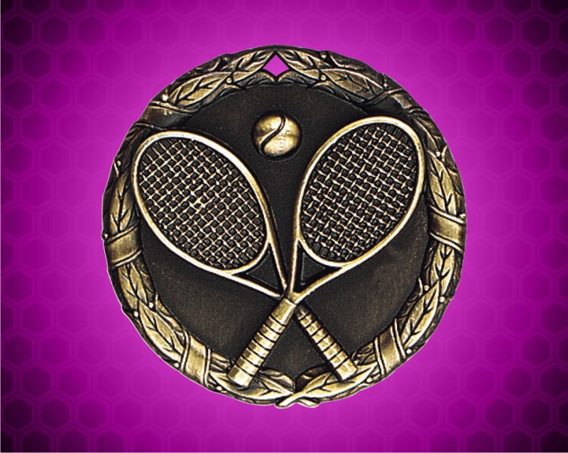 2 inch Gold Tennis XR Medal