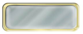 Blank Shiny Silver Nametag with a Shiny Gold Metal Border