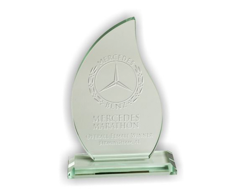 8 1/2 inch Premium Glass Flame Award - GL151