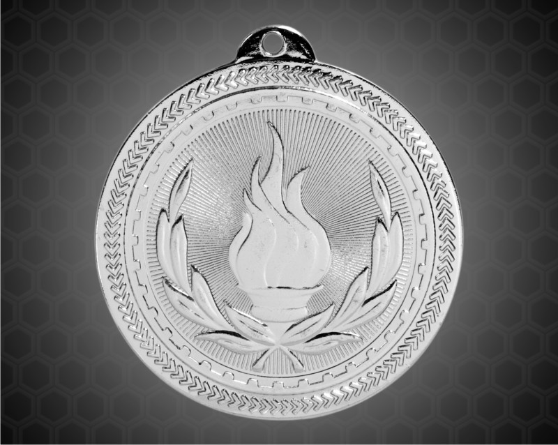 2 inch Silver Victory Laserable BriteLazer Medal