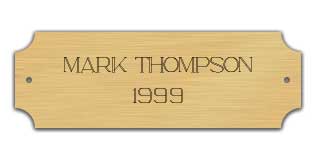 Engraved Brass Plaque Plate