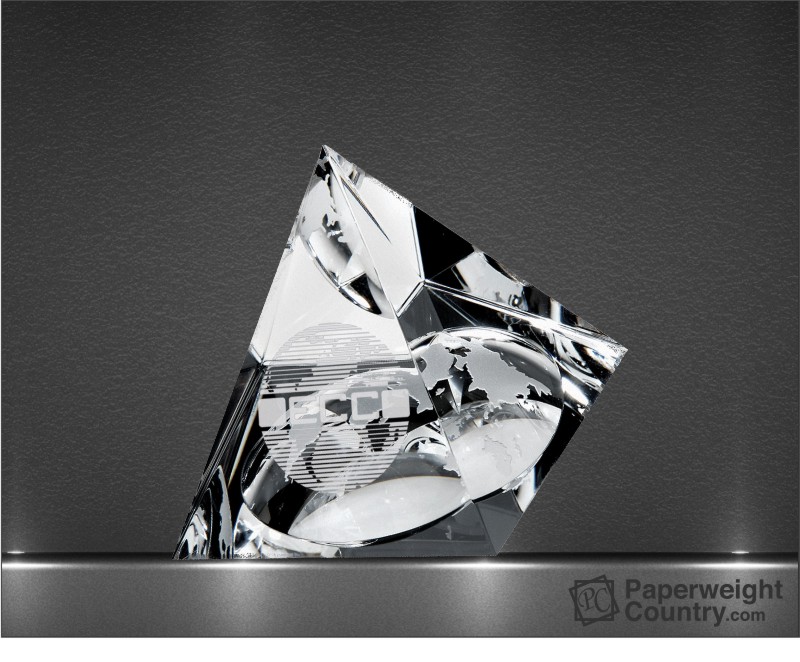 Pyramid Crystal Paperweights
