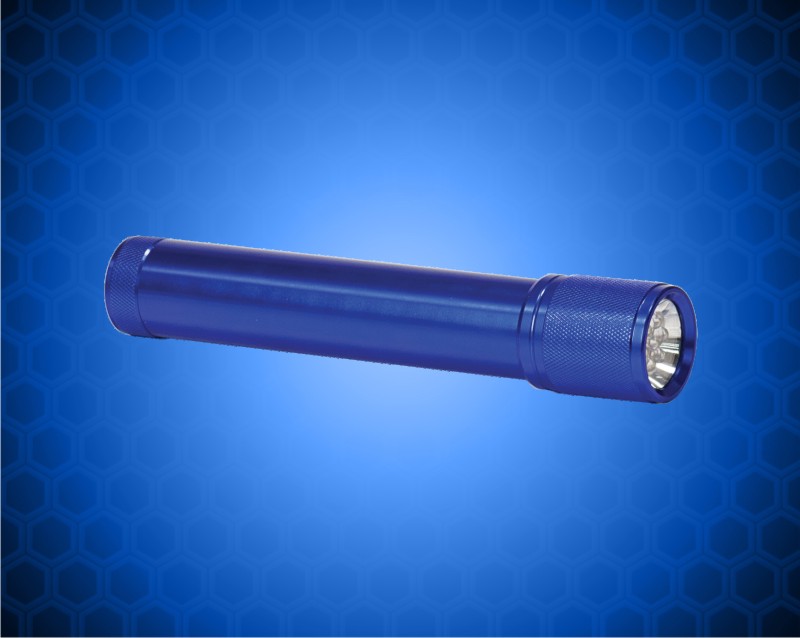 7 3/4 inch Blue 7 LED Laserable Flashlight