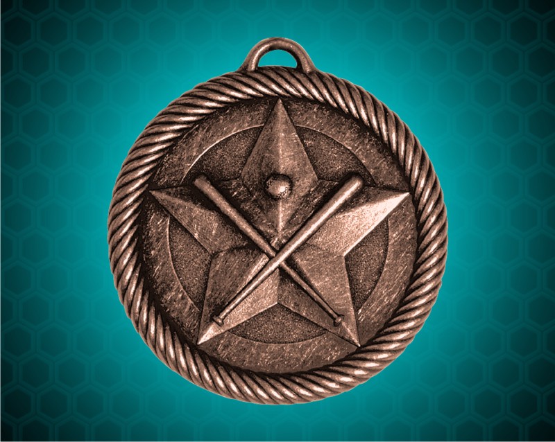 2 inch Bronze Baseball Value Medal