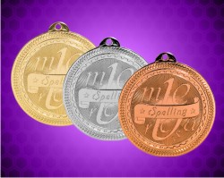 2 Inch Spelling Laserable Britelaser Medals