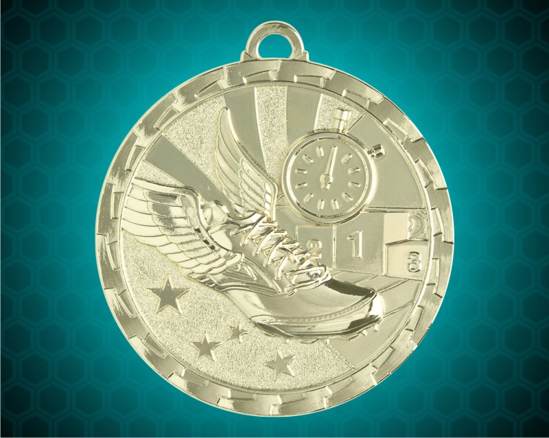 2 inch Gold Track Bright Medal