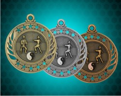 2 1/4 Inch Martial Arts Galaxy Medals
