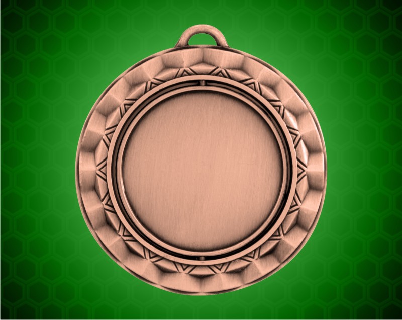 2 5/16 inch Bronze Spinner Medal with a 1 1/2 inch Blank 