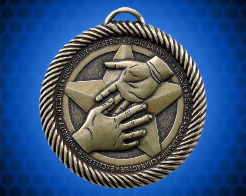 2 inch Gold Sportsmanship Value Medal